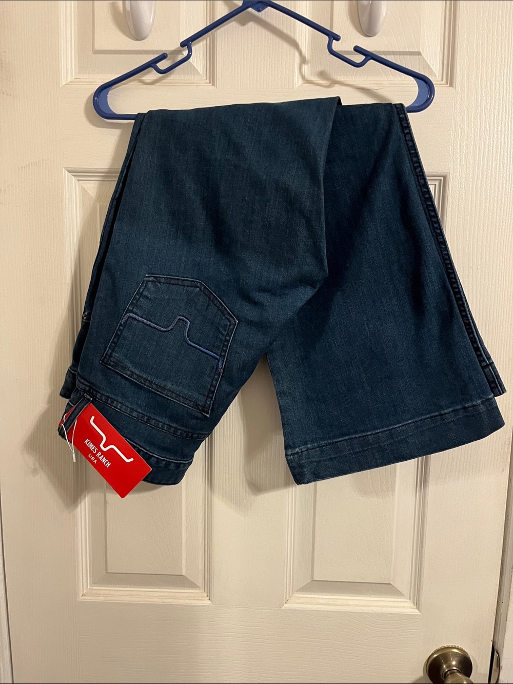 Kimes Ranch Lola Dark Indigo Wide Leg Jeans 8x32